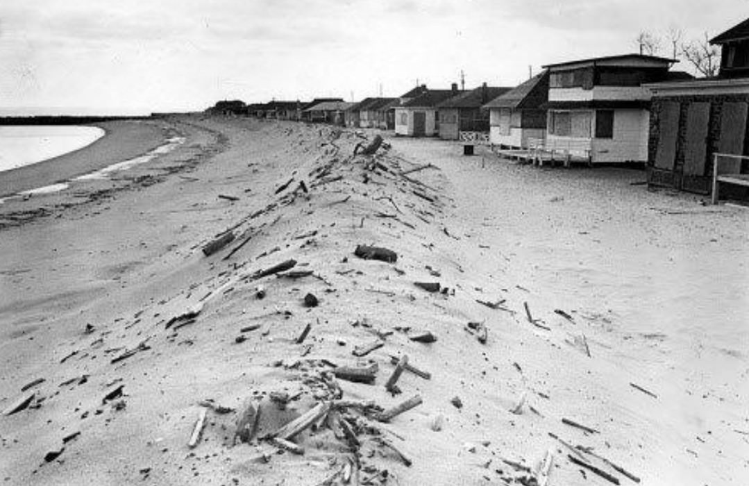 Row Of About 70 Cottages On Cedar Grove Beach, New Dorp, 1977.