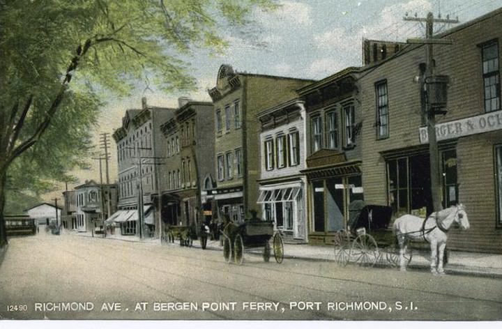 Richmond Ave. Led To The Ferry From Port Richmond, Staten Island, To Bergen Point, N.j., 1890S
