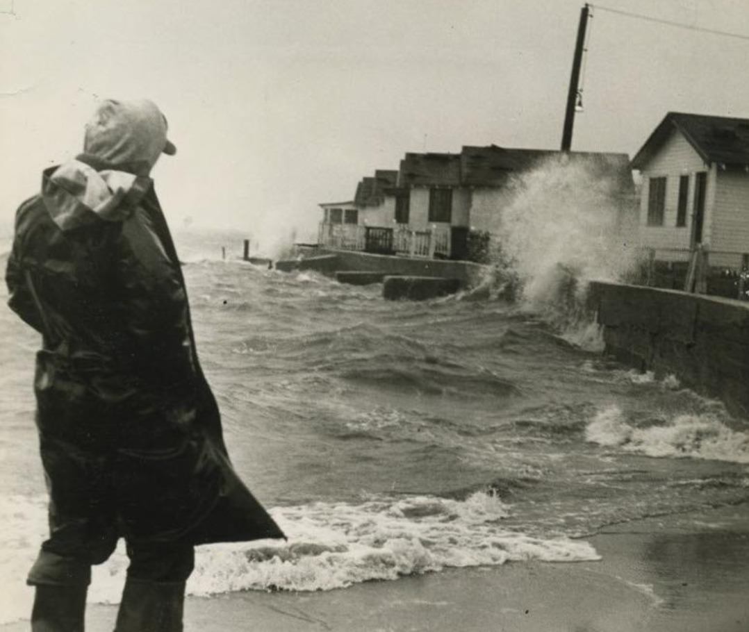 A Storm Pounds The Bungalow At Crescent Beach, 1930S