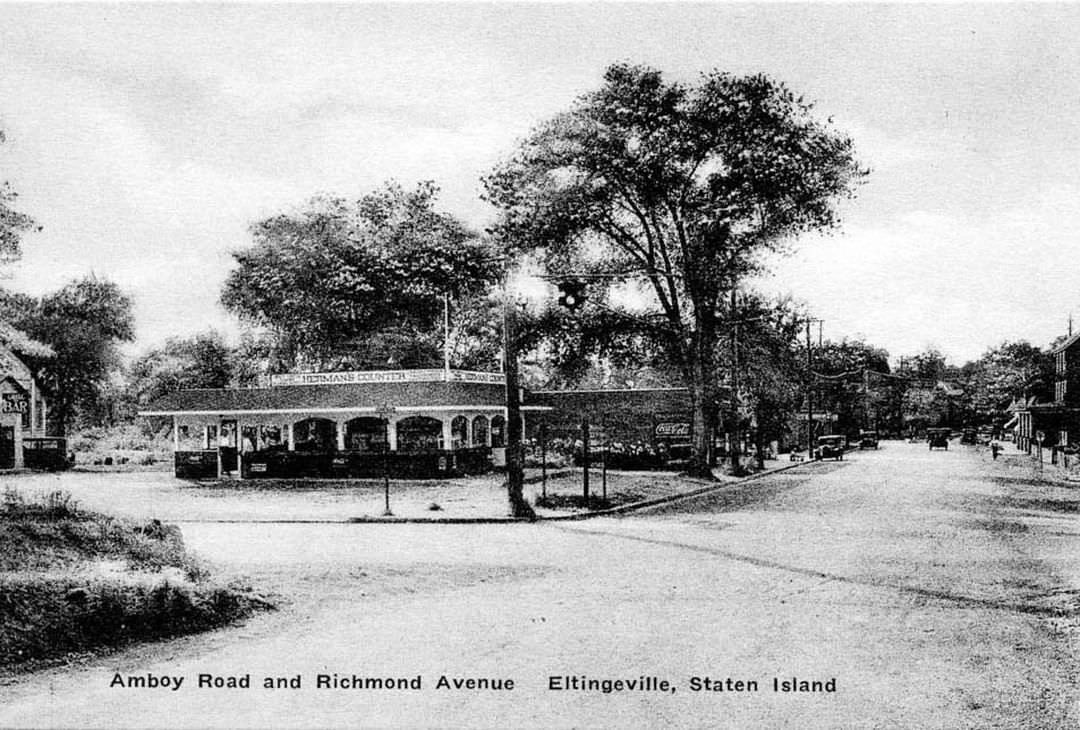 Richmond Avenue Looking North At Intersection With Amboy Road, 1910S