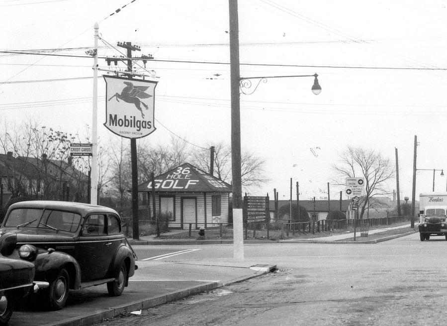 New Dorp Lane At Hylan Blvd., Looking Towards The Beach, 1952