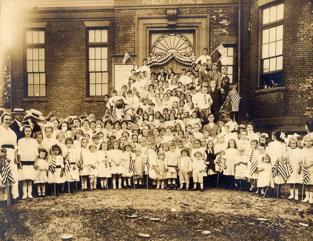 Children Gather Before The Fourth Of July Parade In Dongan Hills, Early 1920S