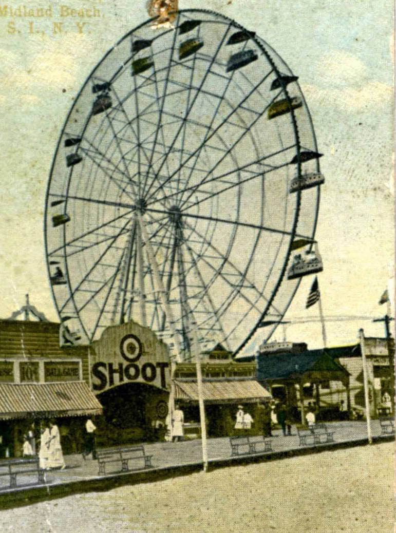 The Ferris Wheel At Midland Beach, Early 1900S