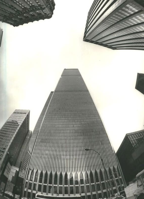 Fish-Eye View Of The World Trade Center, 1988.