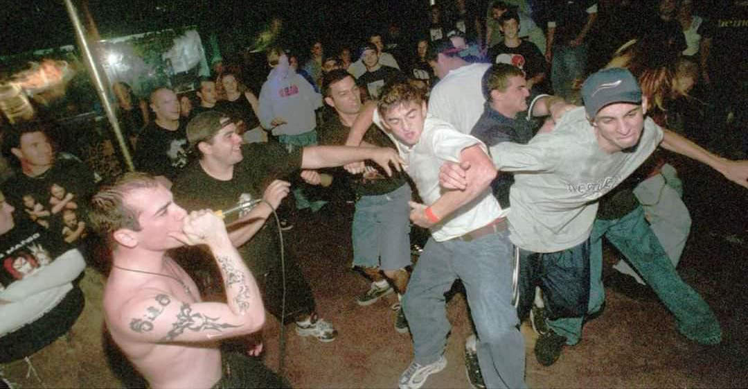 Who Remembers The Wave? Resin Lead Singer, Angelo Palermo, Jumps Into The Mosh Pit, 1999
