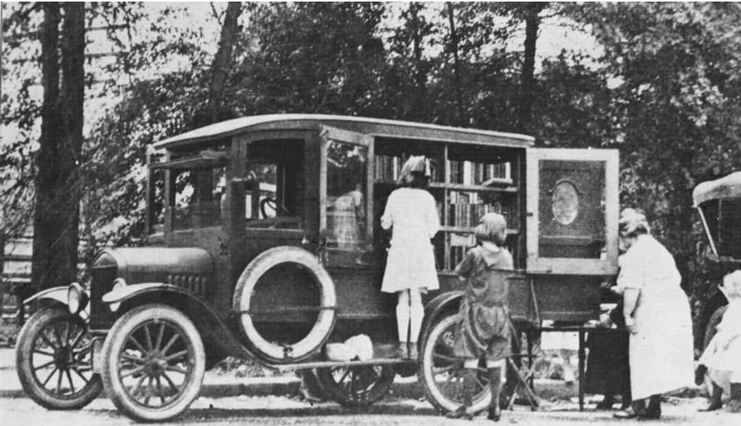The Public Library'S &Amp;Quot;Bookmobile,&Amp;Quot; Model T Ford Truck Called The &Amp;Quot;Traveling Library,&Amp;Quot; 1900S
