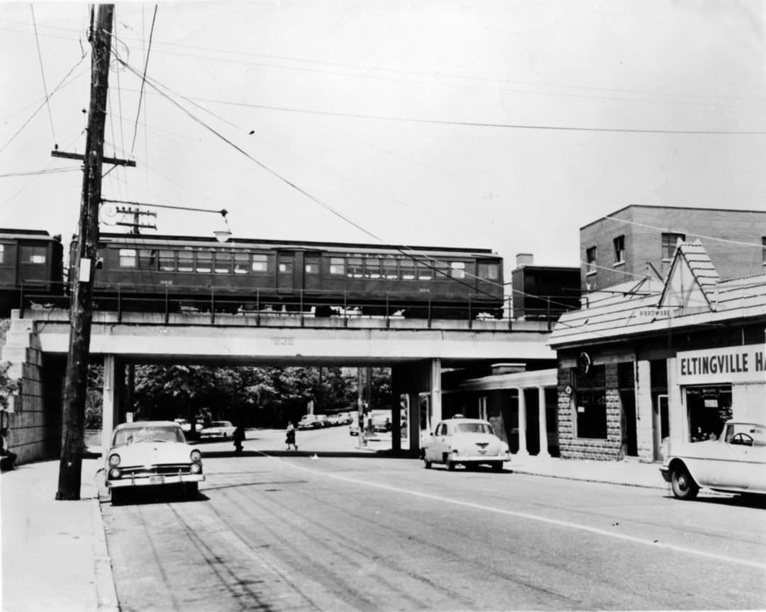 Eltingville Train Station Overpass; Construction For Public Safety, Circa 1958