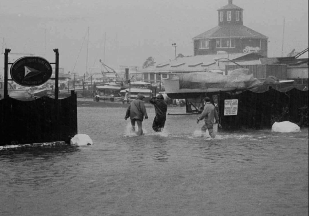 Heavy Rains Flooded The Entrance To The Richmond County Yacht Club, 1996