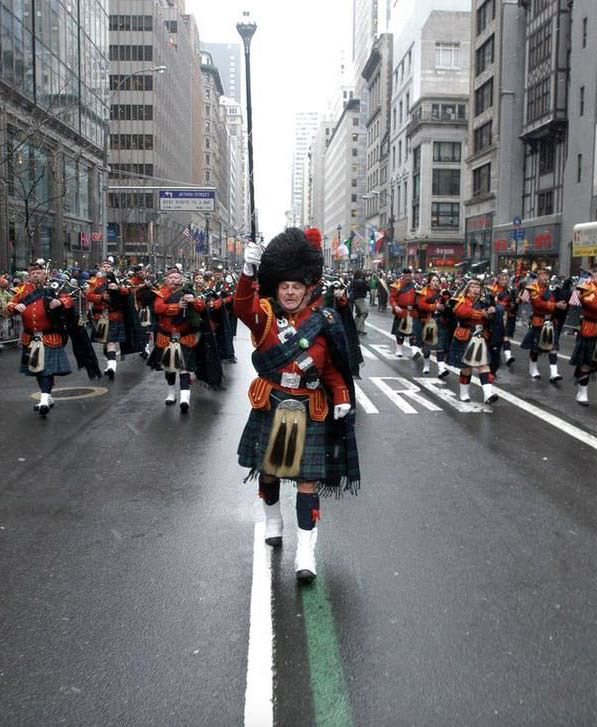 Staten Island Pipers Participate In 243Rd Annual St. Patrick'S Day Parade, 2004.