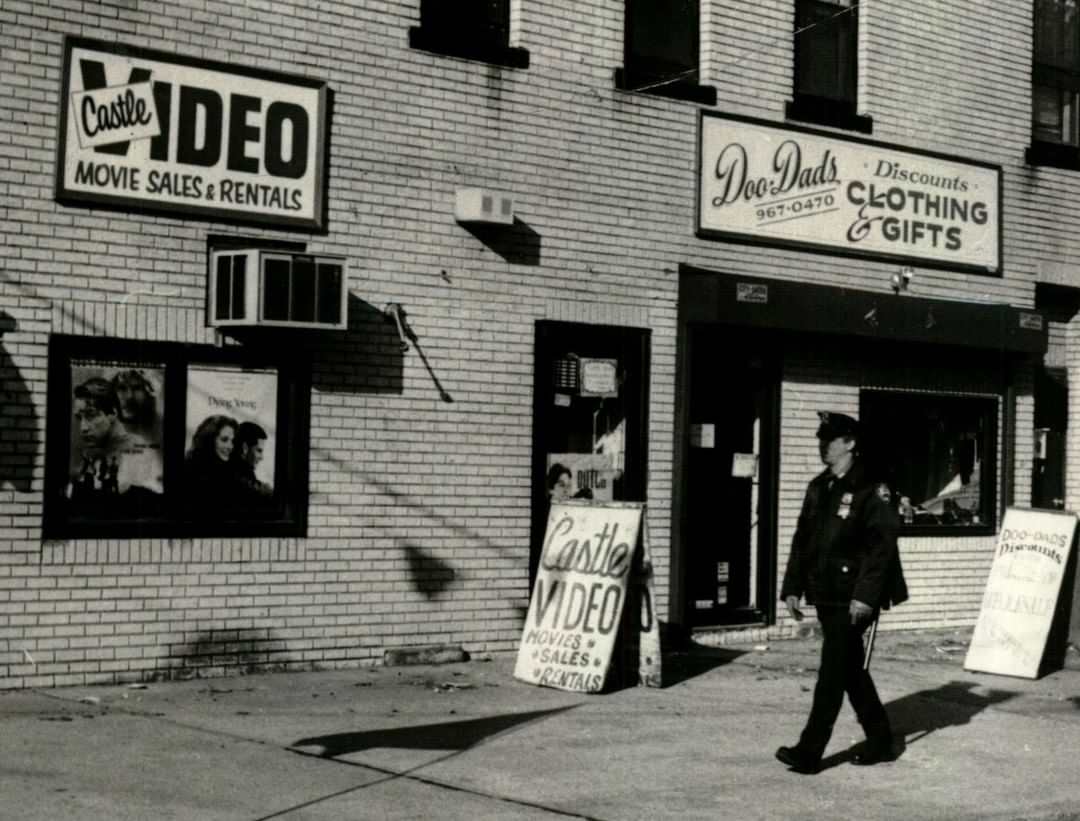 Castle Video, Doo Dads Discount Clothing &Amp;Amp; Gifts On Main Street, Tottenville, 1992.