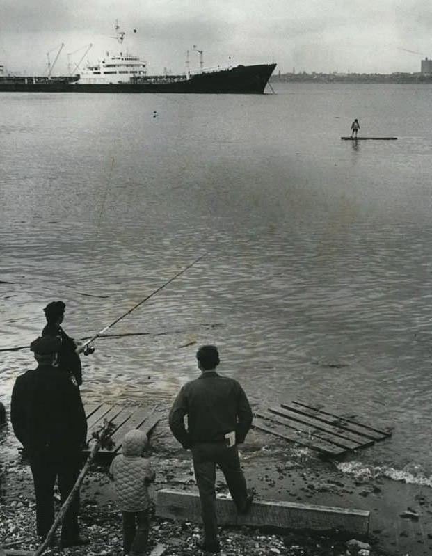 Police Officer Uses Fishing Pole To Reel In Drifting Man, Rosebank, 1973.