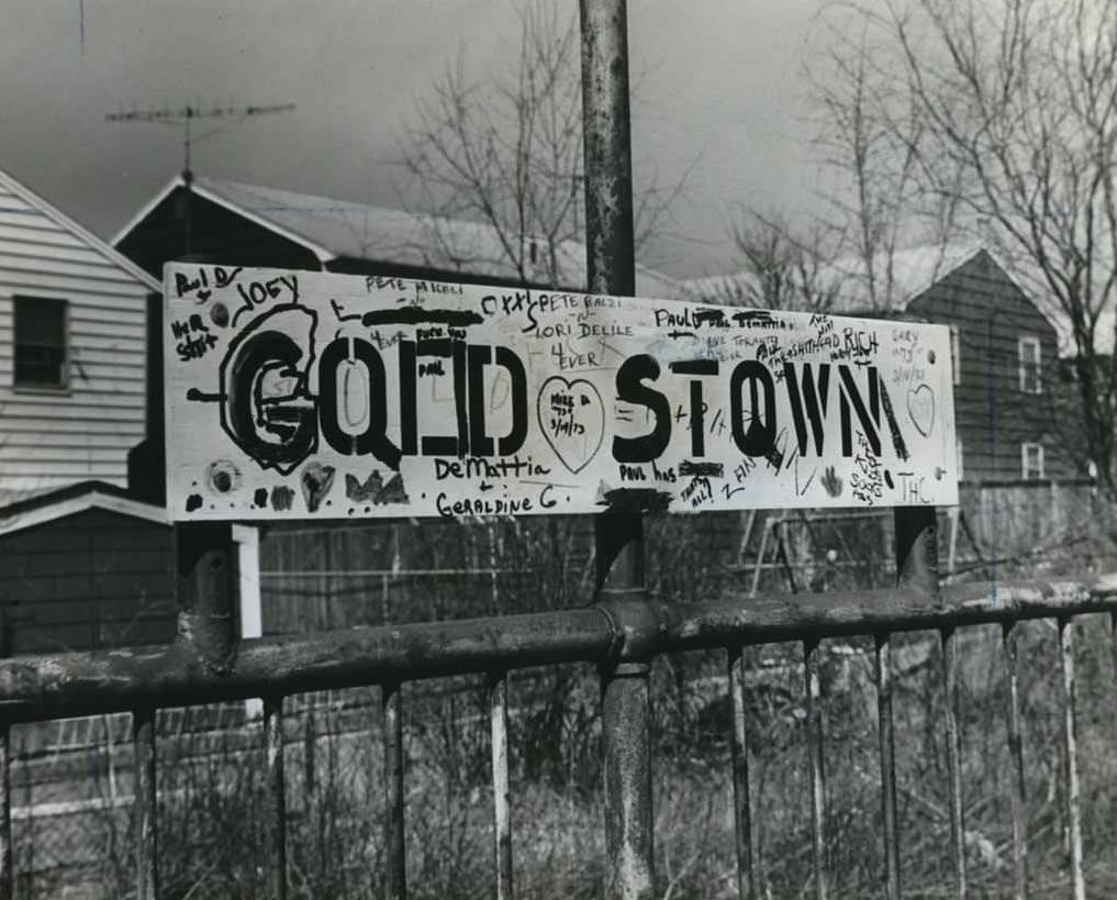 Staten Island Rapid Transit Stop, Old Town (Gold Town), 1973.