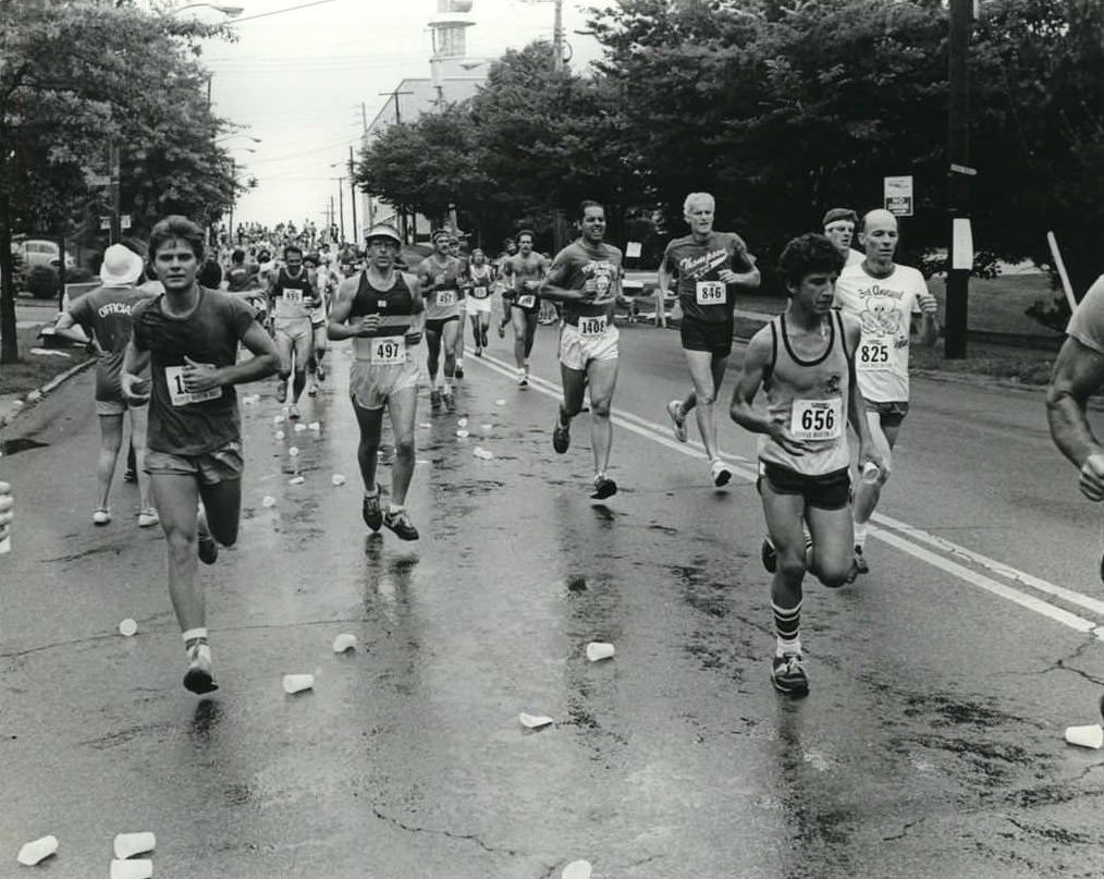 Pepper Martin Runners At Silver Lake Park Entrance, Circa 1982.