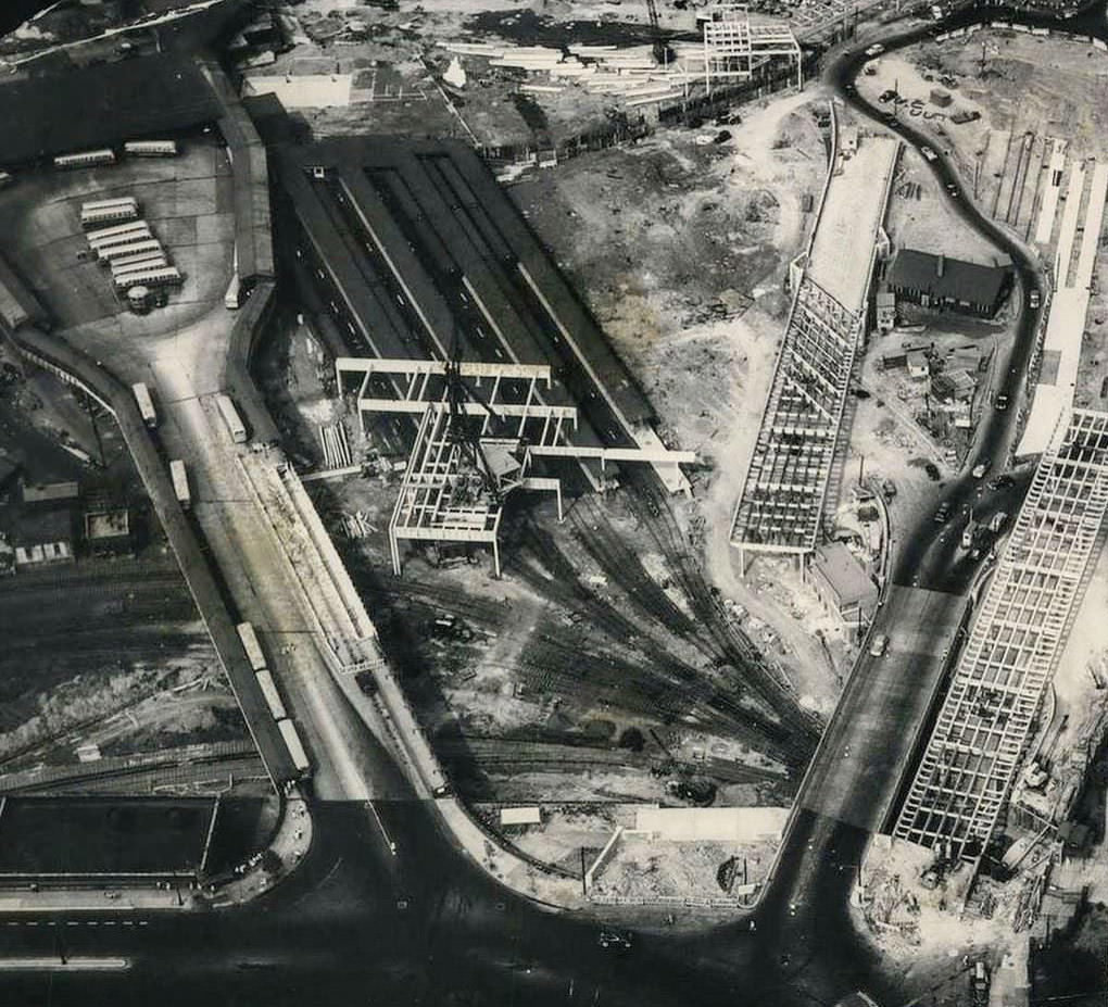 The Ferry Terminal Construction On Staten Island, Circa 1949.