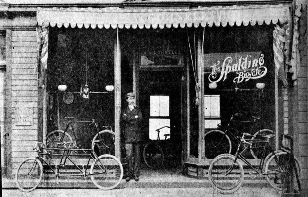 Two-Passenger Bicycles Part Of Fashion At Richmond Terrace, Port Richmond, 1900S