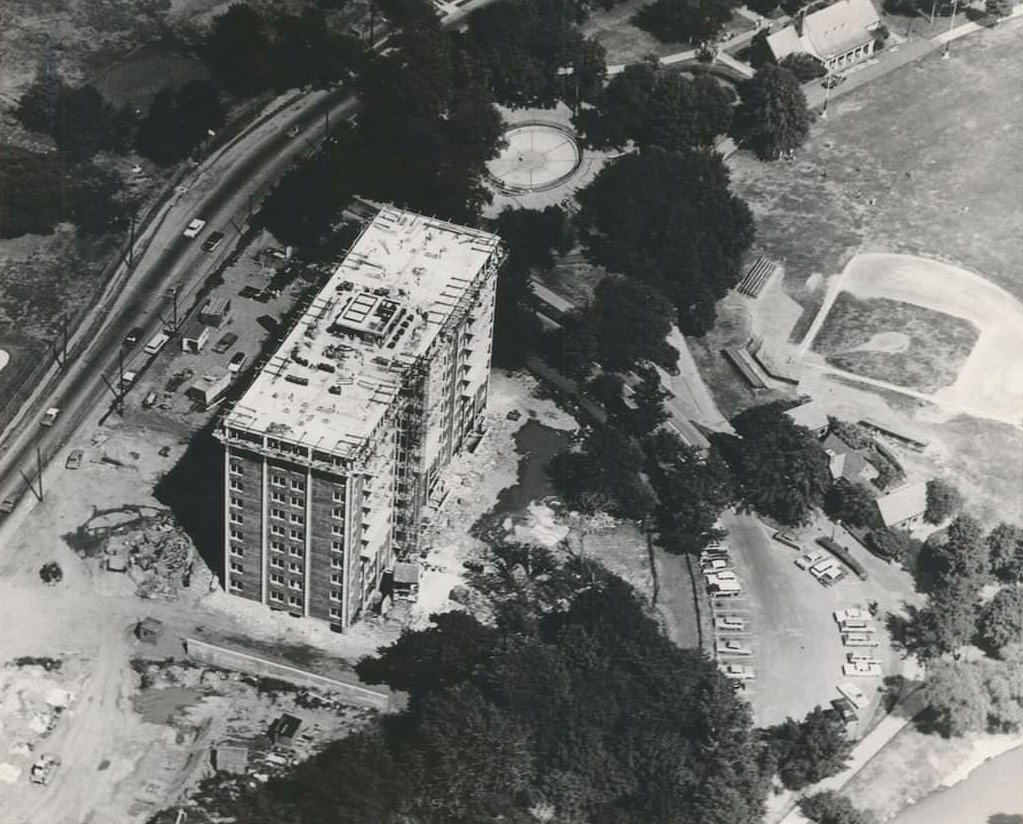 Victory Towers Apartments At Clove Lake Park Under Construction, Circa 1965.