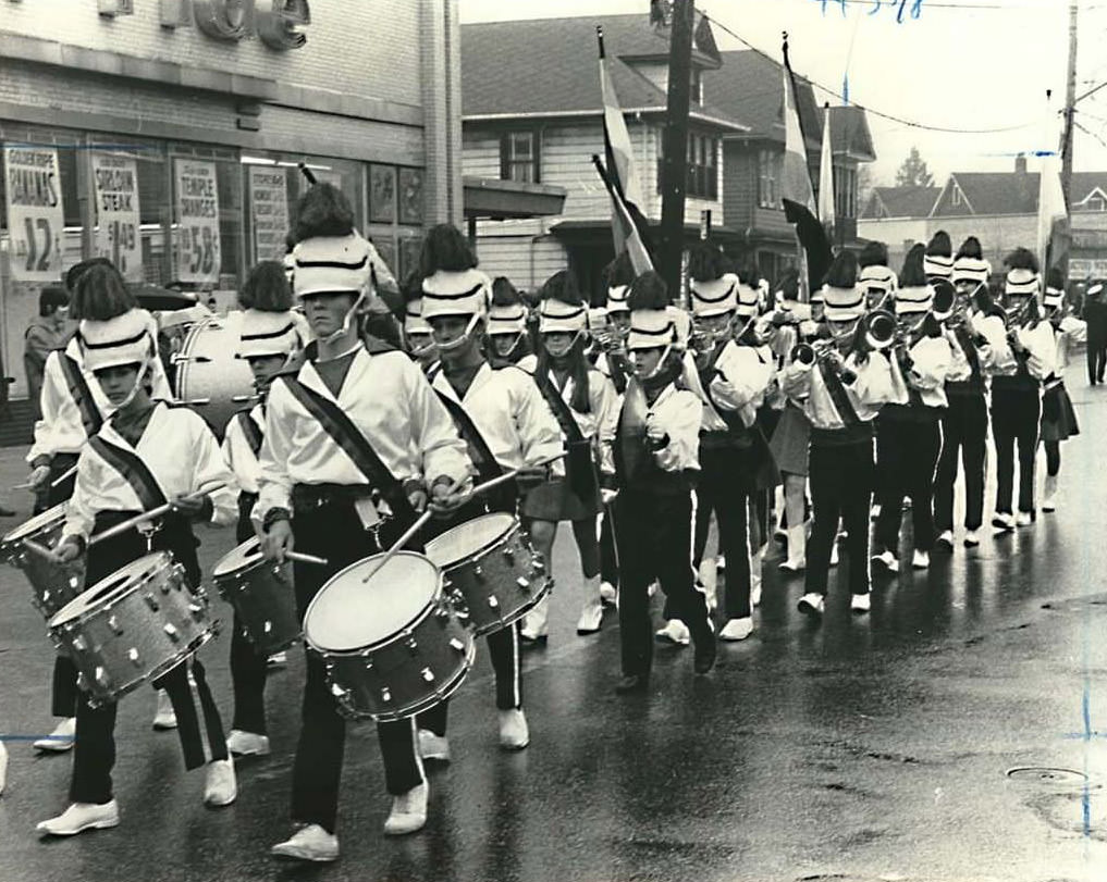 Two Days Until The Staten Island St. Pat'S Parade: &Amp;Quot;The Holy Child Marching 100 Band&Amp;Quot; In The Staten Island St. Patrick'S Parade, West Brighton, 1978.