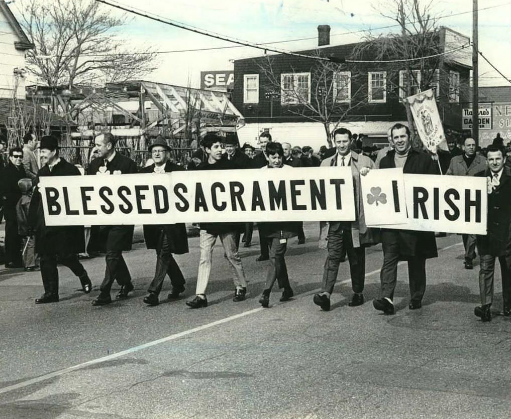 7 Days Until Staten Island St. Pat'S Parade: Members Of Blessed Sacrament Church March In Parade, West Brighton, 1970.