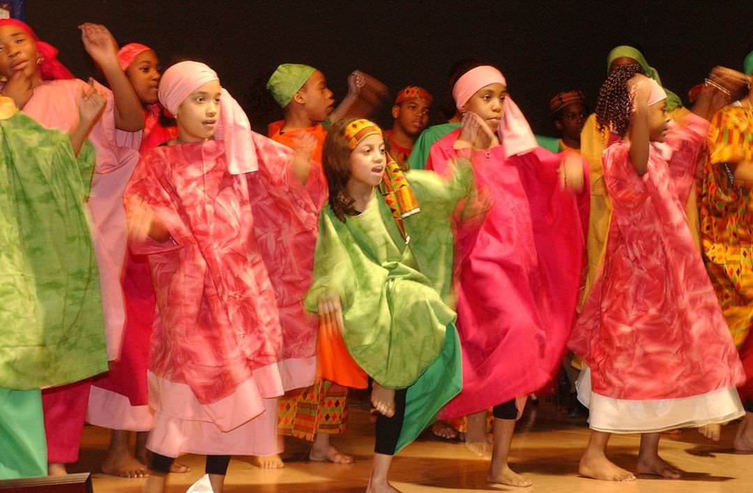 Students From Ps 14 Dance During The Black History Month Celebration In The Central Family Life Center, Stapleton, 2002.
