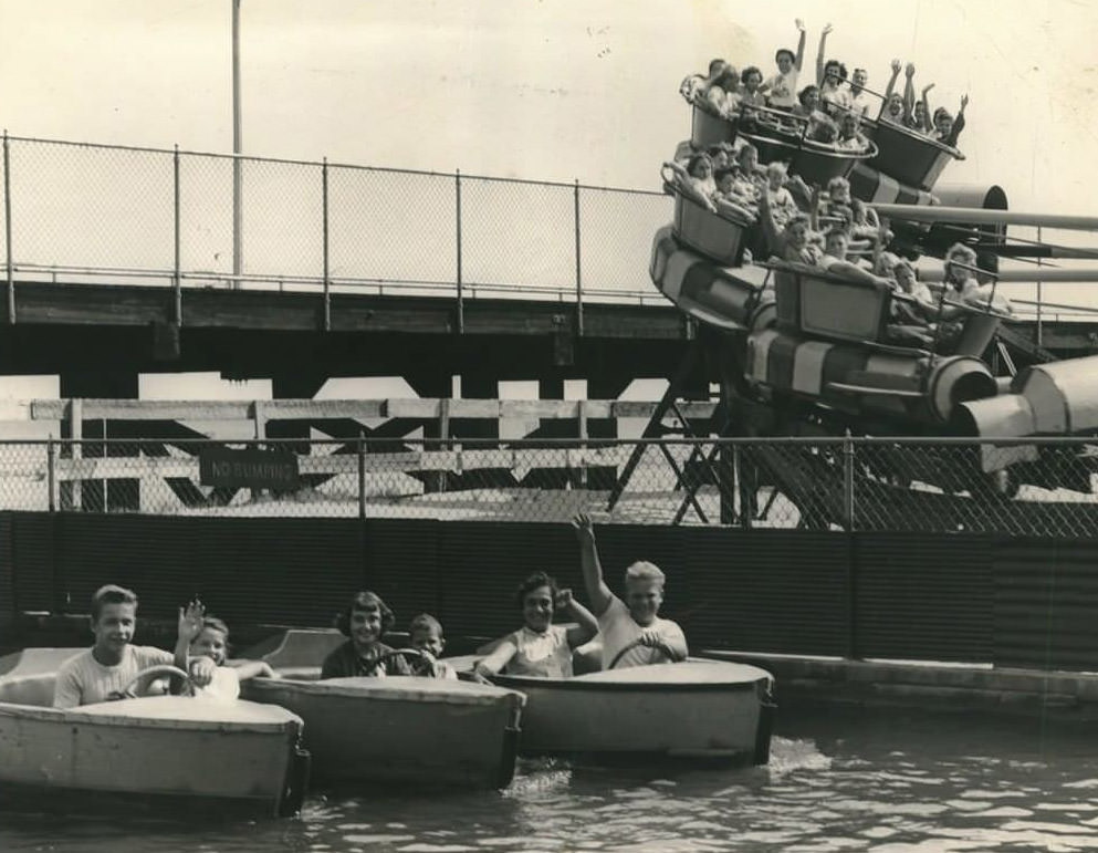 Police Athletic League Kids Enjoy Rides At Staten Island'S East Shore, Circa 1954.