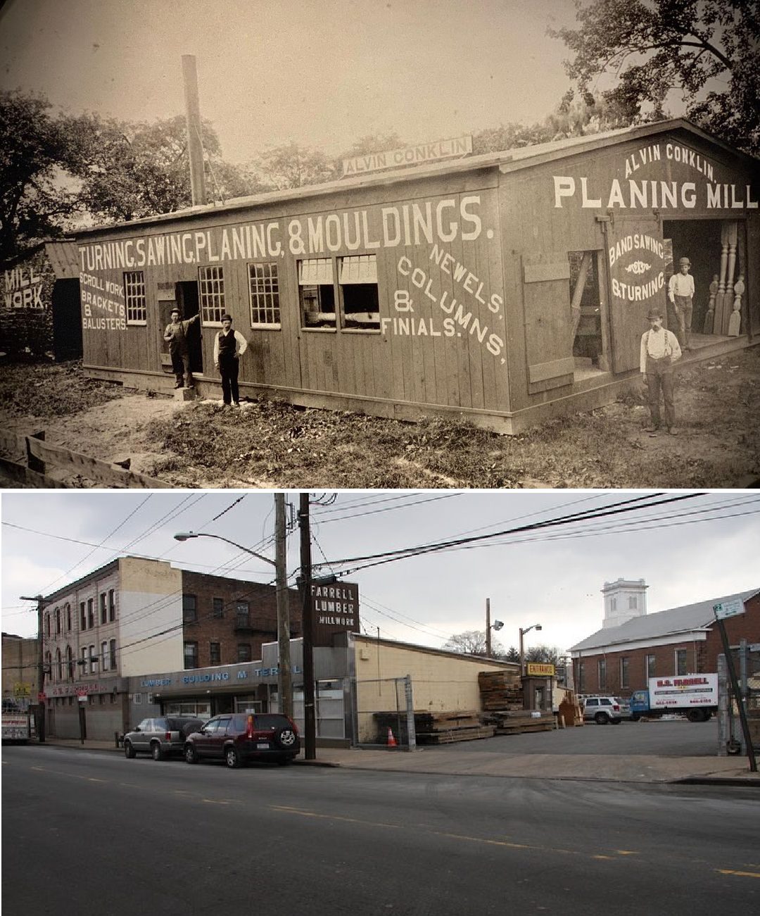 The Alvin Conklin Planing Mill, Once Situated On Richmond Terrace In Port Richmond, Later Became Farrell Lumber And Is Now Closed.