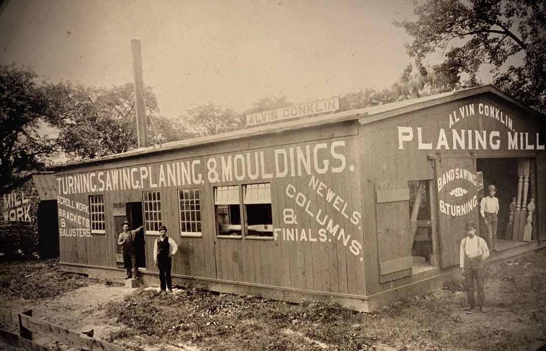 The Alvin Conklin Planing Mill Was Located On Richmond Terrace In Port Richmond; It Later Became Farrell Lumber, Circa 1888.