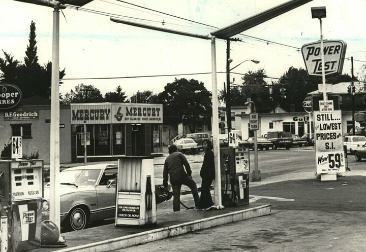 &Amp;Quot;Still The Lowest Prices On Staten Island&Amp;Quot; Posted At A Stapleton Service Station, 1974.
