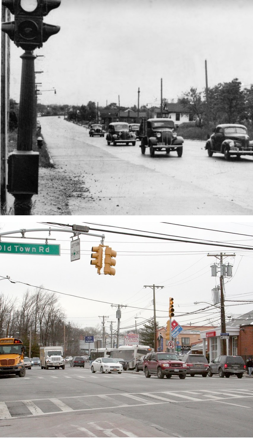 Hylan Blvd: View From Old Town Rd In Both 1939 And 2014.