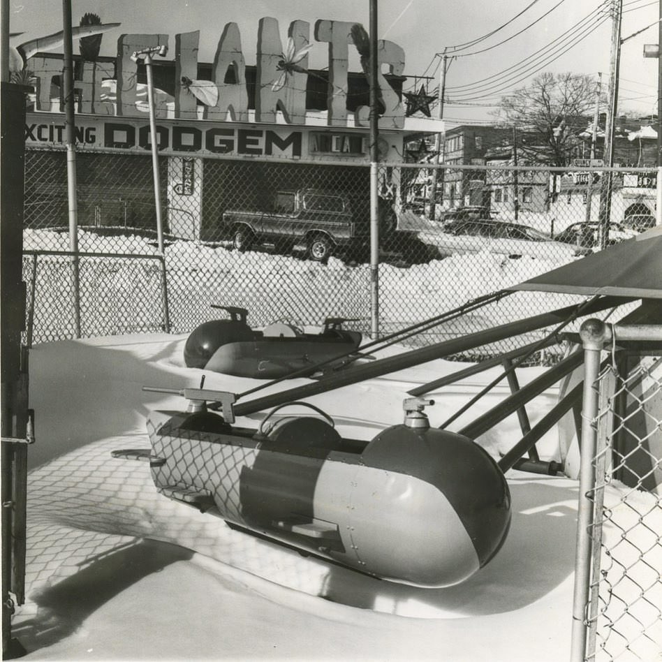 The Blizzard Of '83 Grounded The Planes At The South Beach Amusement Park, Staten Island, 1983.