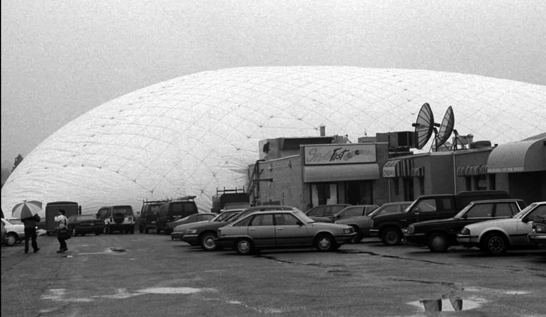 The New Sportsfest Bubble Opens Next To Bowling On The Green, New Dorp, 1994.