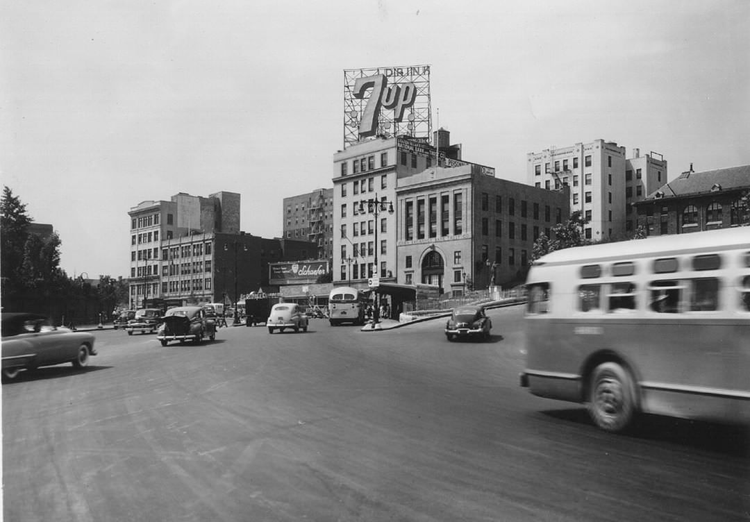 St. George, Bay Street From The Ferry Terminal, Circa 1950S