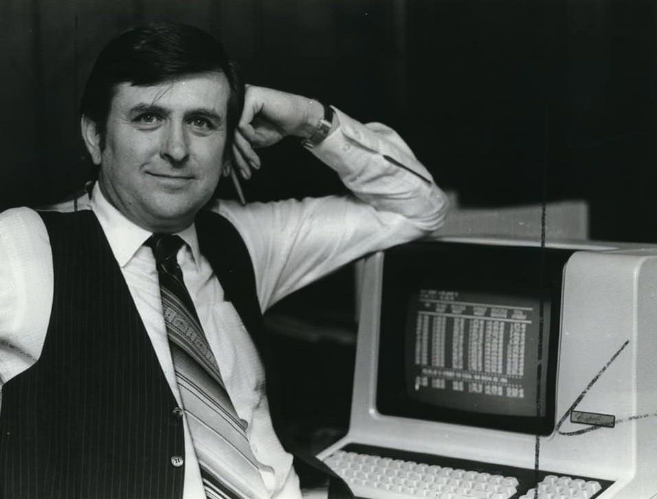 Computer Consultant Tom Braniff Prioritizes Clients' Needs, 1984.