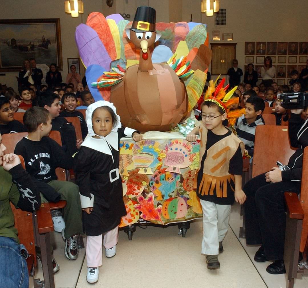 Ps 29 First-Graders In Their Version Of The Macy’s Thanksgiving Day Parade, 2007.