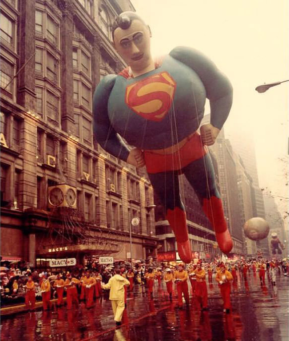 Superman Balloon In The 1966 Macy'S Thanksgiving Day Parade.
