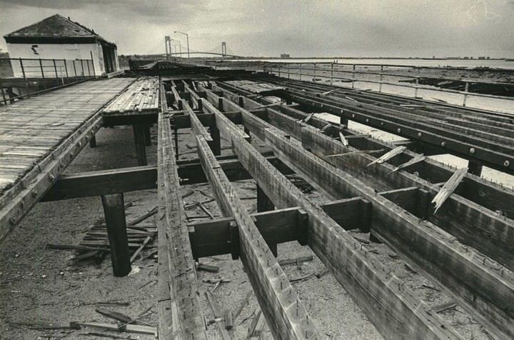 South Beach Boardwalk By Seaview Avenue Under Repair, 1984.