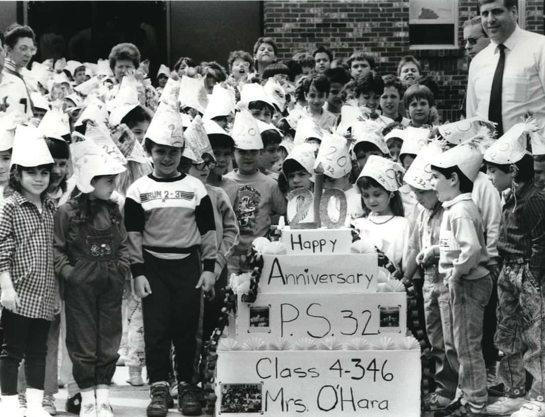 Students At P.s. 32, Great Kills, Celebrate The School'S 20Th Anniversary, May 1988.