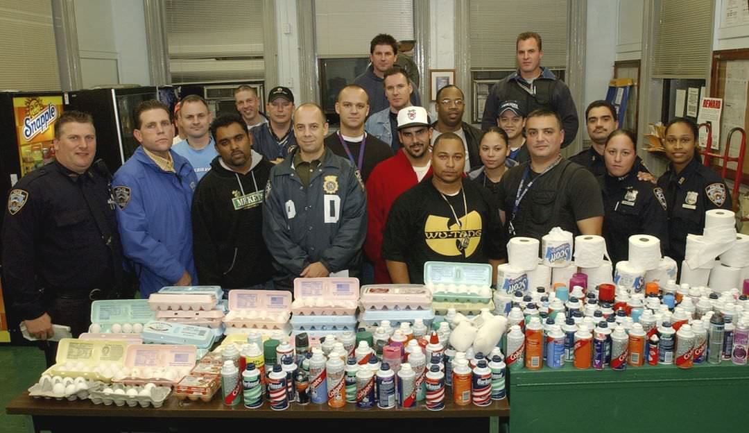 The 120Th Police Precinct Halloween Task Force With Confiscated Items, 2006.