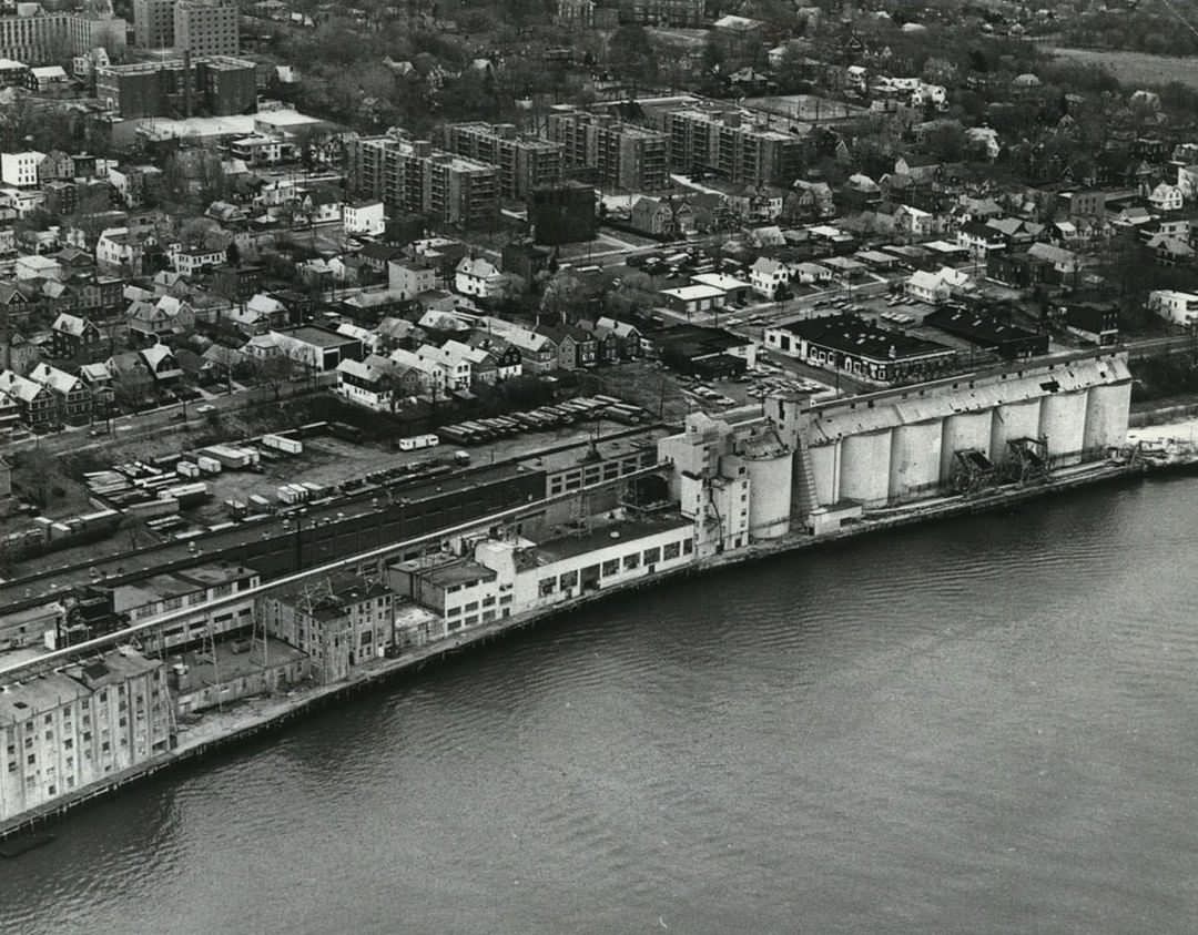 New Brighton Sits On The Kill Van Kull With U/S. Gypsum In The Foreground, Cassidy-Lafayette Houses In The Center, Circa 1976.