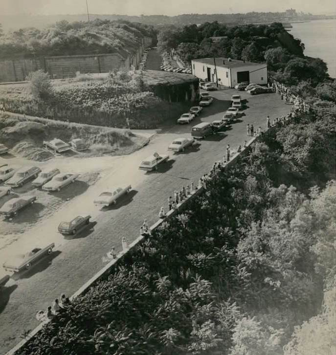 Spectators Line Up Along The Shore In Fort Wadsworth For &Amp;Quot;Son Of Op Sail&Amp;Quot; Festivities, 1977.