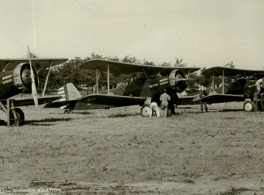 Array Of Bi-Planes, Part Of The U.s. Army'S 27Th Division Aviation, Operated Out Of Miller Field In The 1930S.