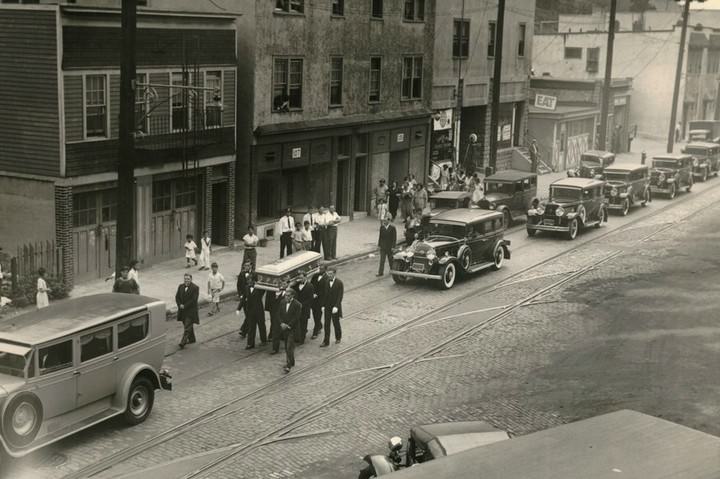 Funeral Procession, 100 Central Avenue, St. George, 1935.