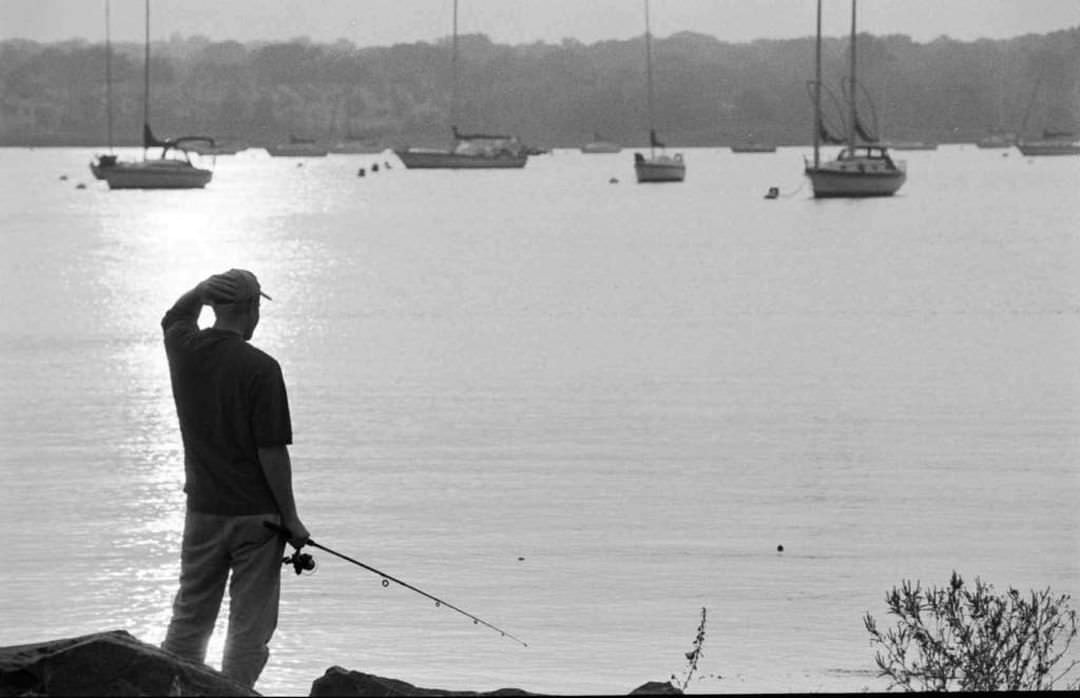 A Young Man Enjoys The Final Official Day Of Summer At Great Kills Harbor, 1995.