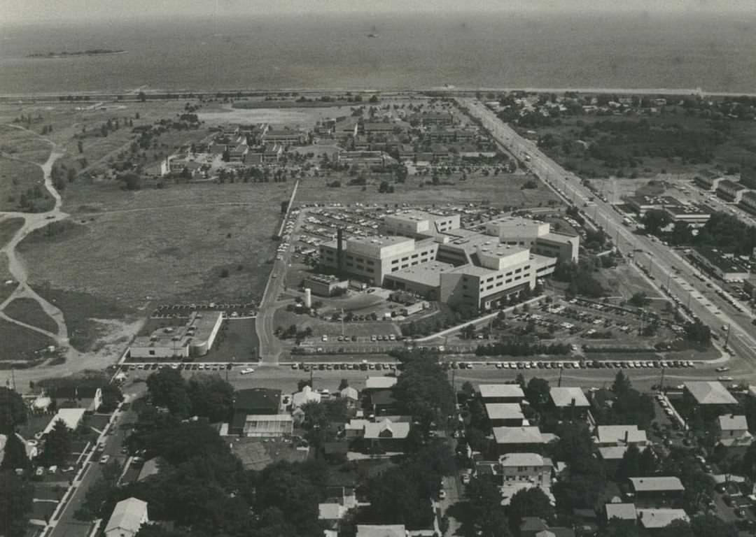 Seaview And Mason Avenues, Staten Island University Hospital, South Beach Psychiatric Center Seen Directly Behind The Hospital, 1980S