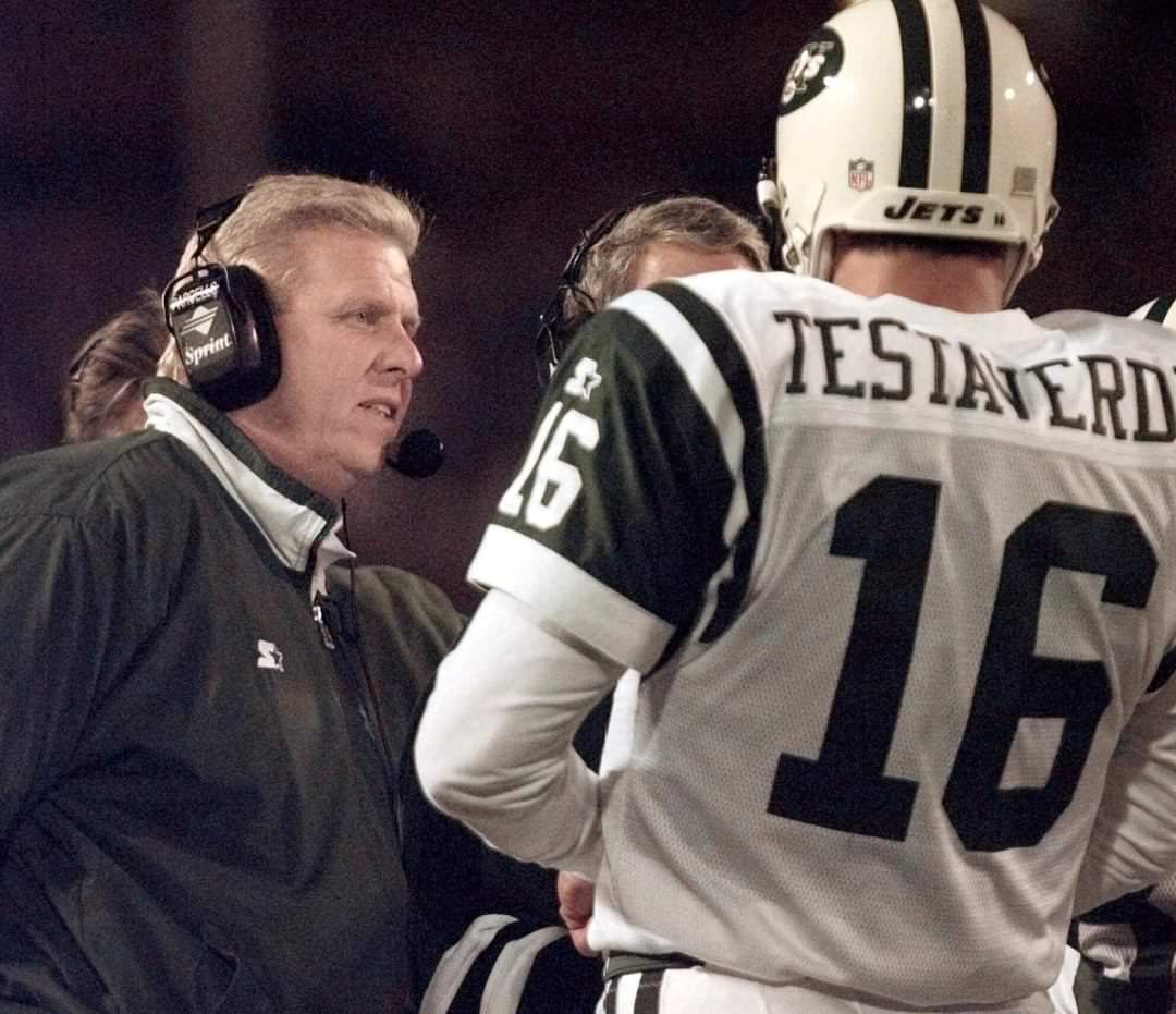 Vinny Testaverde And Bill Parcells, October 1998, Division Win And Nearly Super Bowl Appearance.
