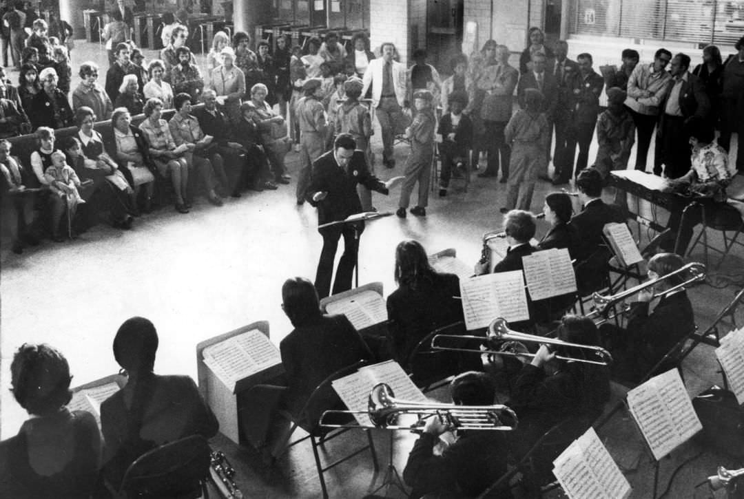 The Staten Island Stage Band Performs At The St. George Ferry Terminal, 1973.