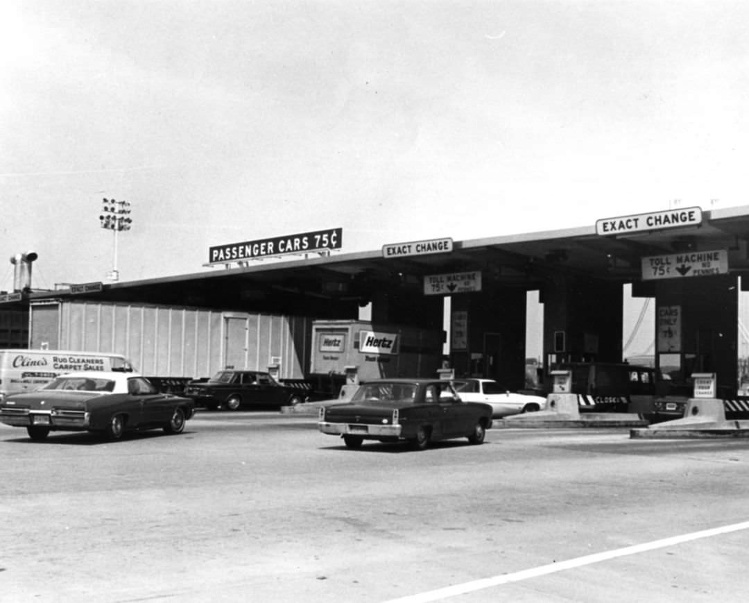 Price Increase At The Verrazzano-Narrows Bridge Toll Plaza, 1975.