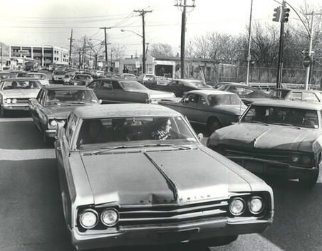 Traffic Jam In Port Richmond, 1973.