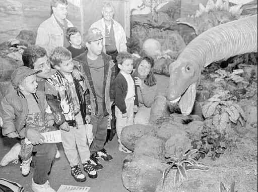 Children At The Dinosaur'S Alive Exhibit At Staten Island Zoo In West Brighton, 1994.