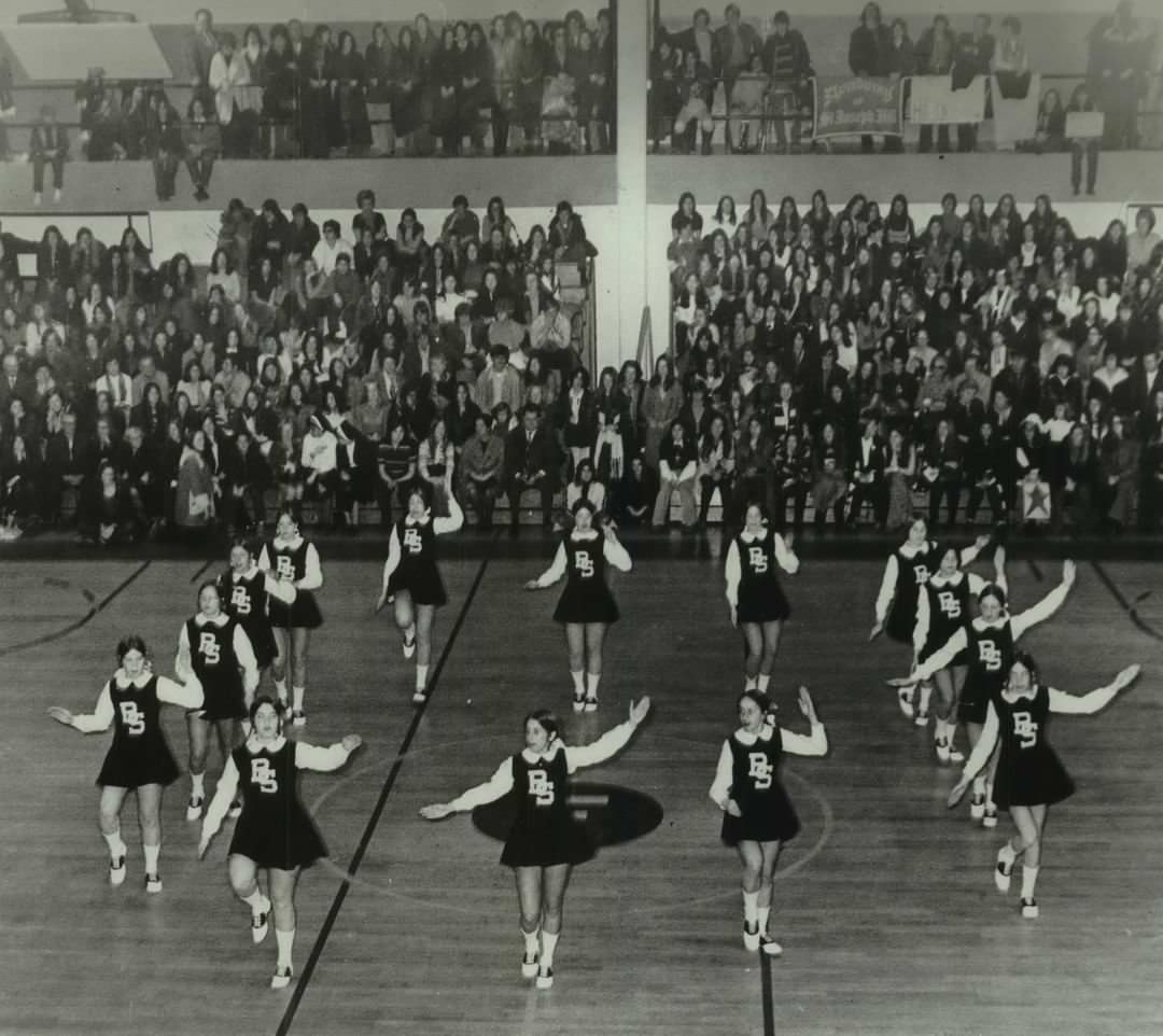 Blessed Sacrament Elementary School Cheerleaders, Staten Island, 1972.
