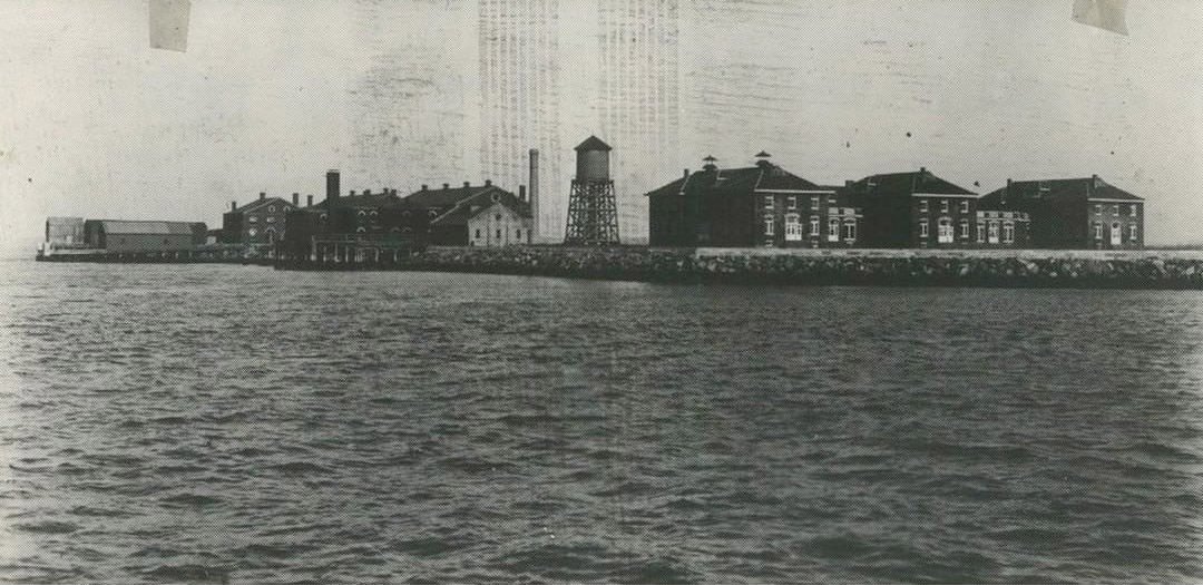 The Quarantine Station On Hoffman Island, Artificial Island, Used As A Quarantine Station For Immigrants, Circa 1906.